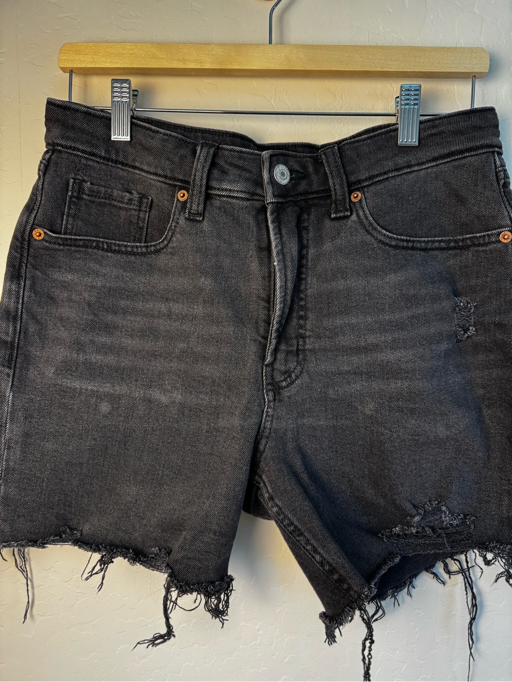 Old Navy Black High-Rise OG High Rise  Denim Shorts